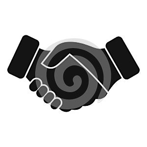 Reliability handshake icon simple vector. Trust integrity