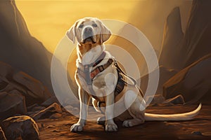 Reliable Guide dog. Generate ai