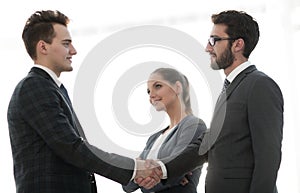 Reliable handshake of business people