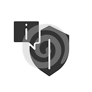Reliable information black glyph icon