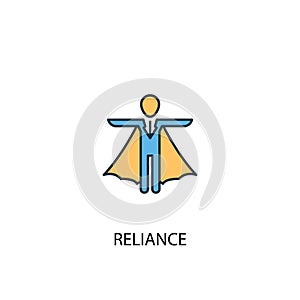 Reliance concept 2 colored line icon photo
