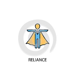 Reliance concept 2 colored line icon