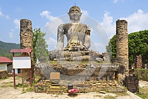 Relics of Wat Piyawat temple, Xiangkhouang province, Laos.