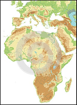 Relief Of Africa.