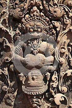 The Relief of Angkor temple(Banteay Srei), Siem Reap, Cambodia