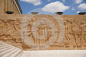 Relief in Anitkabir mausoleum of Mustafa Kemal Ataturk in Ankara, Turkiye