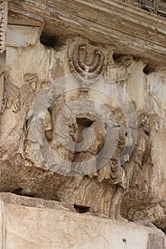 Relief on the arch