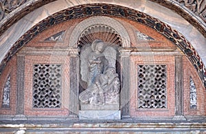 Relief arch over the gate to the Saint Marks Basilica, Venice