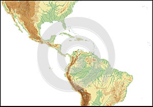 Relief Of Central America.