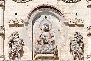 Relief at Daming Pagoda (Damingta) at Site of the middle capital of the Liao dynasty in Ningcheng, Chifeng, Inner