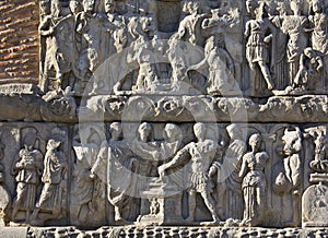 Relief detail from Galerius arch at Thessaloniki,