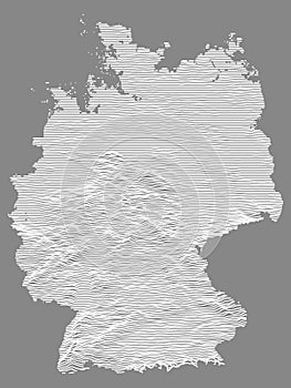 Relief Map of Germany