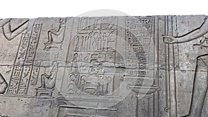 Relief of medical instruments at Kom Ombo Temple, Egypt