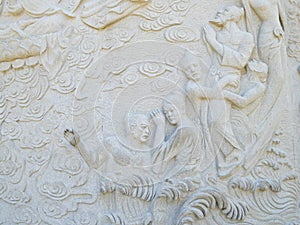 Relief on the memorial gateway