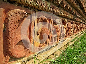 relief at ruins of Somapura Mahavihara in Paharpur, Bangladesh