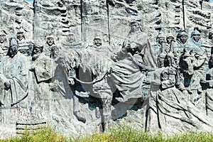 Relief at Site of Xanadu (World Heritage site). a famous historic site in Zhenglan Banner, Xilin Gol, Inner Mongolia,