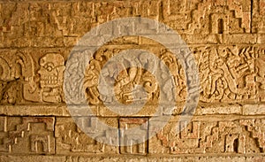 Relief in Tula, Mesoamerican archaeological site, Mexico