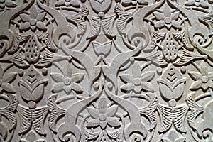 Relief of wall in Monserrate palace, Sintra, Portugal photo