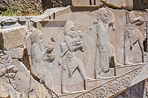 Reliefs in ancient city Persepolis, Iran