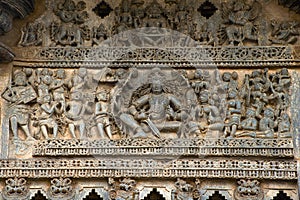 Reliefs. Chennakeshava temple complex, Belur photo