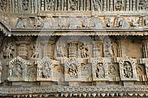 Reliefs on the outer wall. Chennakeshava temple complex, Belur, photo