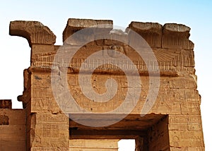 Reliefs and pillars of the island of File, Assuan, Egypt