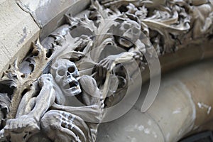 Reliefs related to the triumph of death in the archivolts of the new cathedral of Vitoria-Gasteiz photo