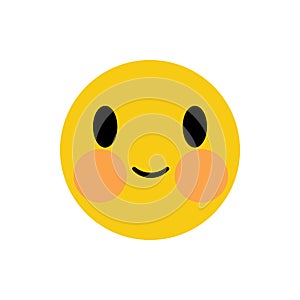 Relieved Expression Emoji Face Vector Design Art