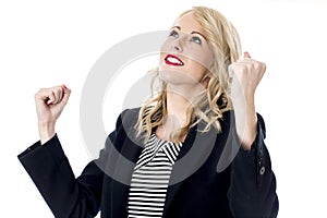 Relieved Young Business Woman photo