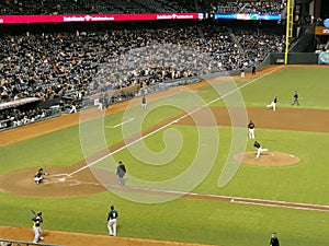 Reliever warms up in the between innings