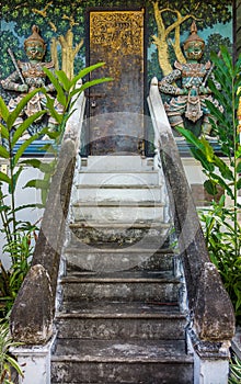 The religion art of concrete stairway and parsonage