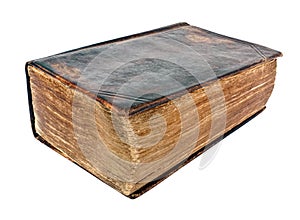 Religion christian object, very old Bible isolated. png transparent