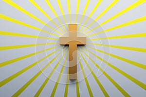 Religion concept. Cross symbol of Christianity.