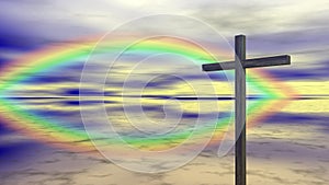 Religion - Cross - Rainbow