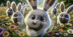 a religion event holiday April floral basket easter eggs bunny rabbit backyard hunt fluffy egg spring yard grass flower hunting