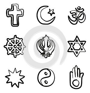 Religion Icons Freehand