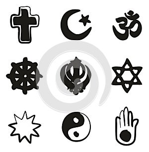 Religion Icons Freehand Fill