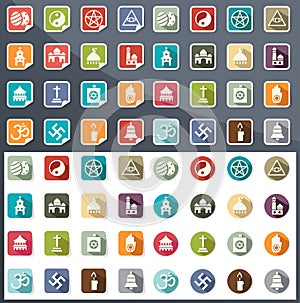 Religion icons vector