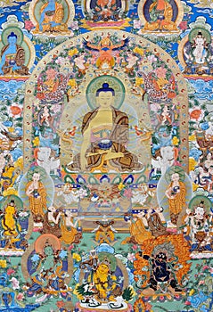 Religion painting, Tibet, China photo