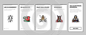 Religion, Prayer Cult And Atheism onboarding icons set vector