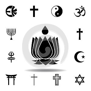 religion symbol, ayyavazhi icon. Element of religion symbol illustration. Signs and symbols icon can be used for web, logo, mobile photo