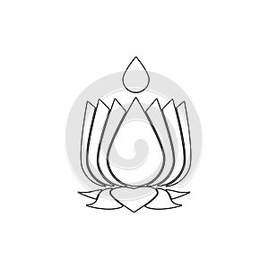 Religion symbol, ayyavazhi outline icon. Element of religion symbol illustration. Signs and symbols icon can be used for web, logo photo