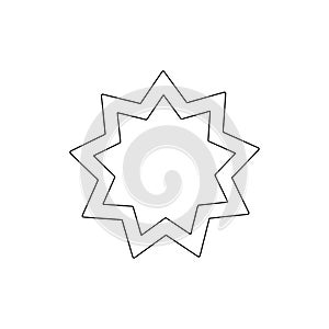 Religion symbol, Baha outline icon. Element of religion symbol illustration. Signs and symbols icon can be used for web, logo, photo
