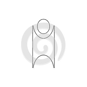 Religion symbol, humanism outline icon. Element of religion symbol illustration. Signs and symbols icon can be used for web, logo