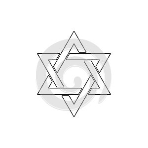 Religion symbol, Judaism outline icon. Element of religion symbol illustration. Signs and symbols icon can be used for web, logo,