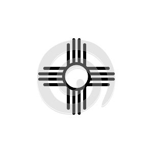 Religion symbol, native American sun icon. Element of religion symbol illustration. Signs and symbols icon can be used for web,