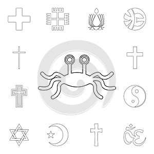 religion symbol, rastafarianism outline icon. element of religion symbol illustration. signs and symbols icon can be used for web