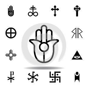 religion symbol, Semitic, Neopaganism icon. Element of religion symbol illustration. Signs and symbols icon can be used for web,