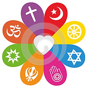 Religion Symbols Flower Love Colors