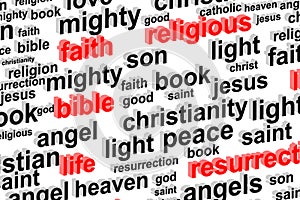 Religion Word Cloud Concept